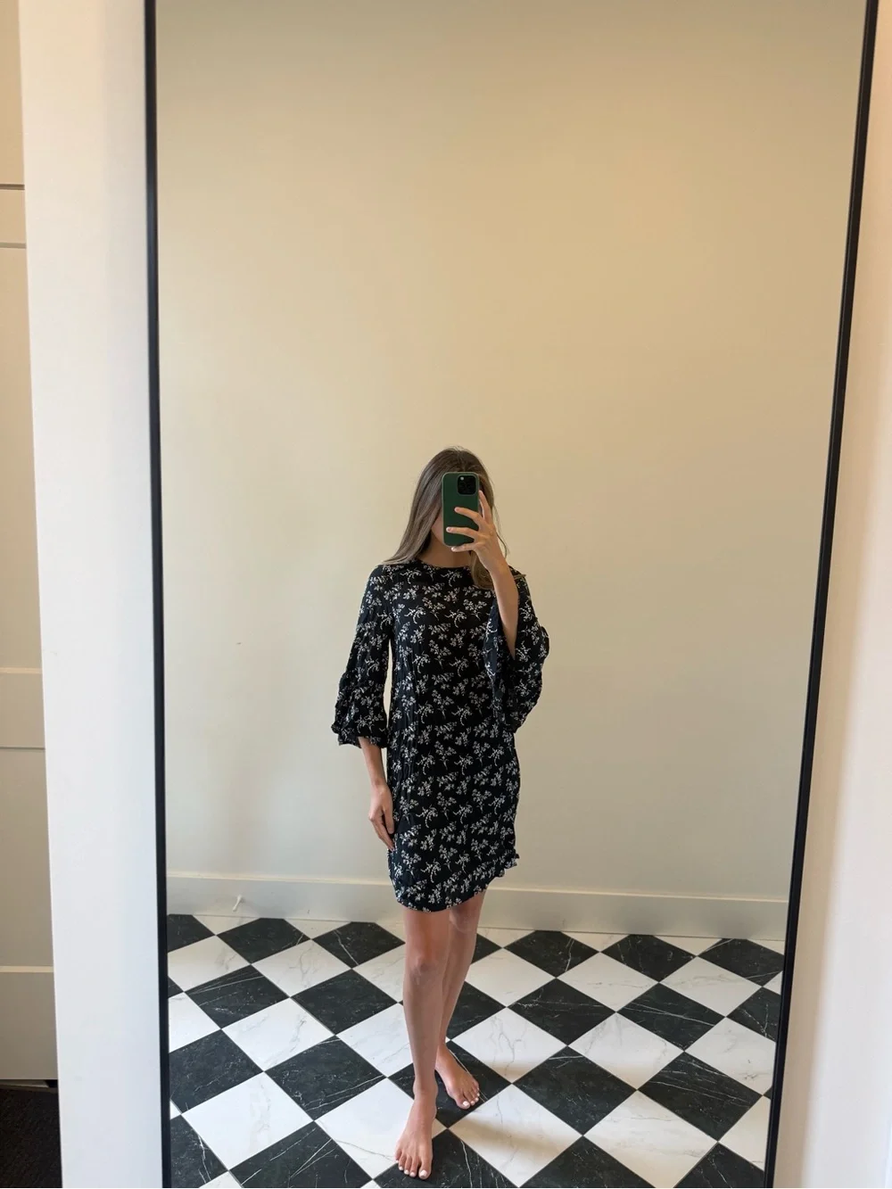 H&M floral Mini black & White dress - Picture 2 of 9